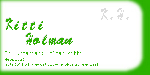 kitti holman business card